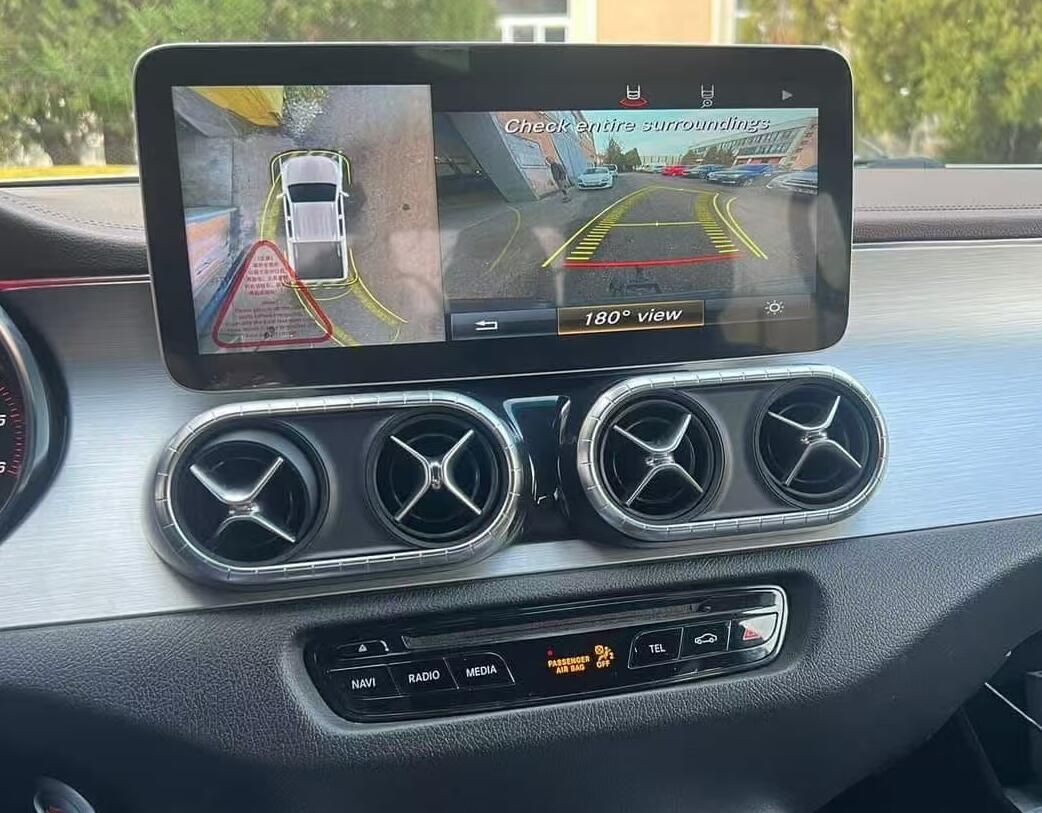 12.3" / 10.25" Android Auto Screen Head Unit Upgrade for Mercedes C‑Class W204 W205, GLC X253, V‑Class W446 V220 (2007–2021) With Wireless Apple CarPlay Android Auto