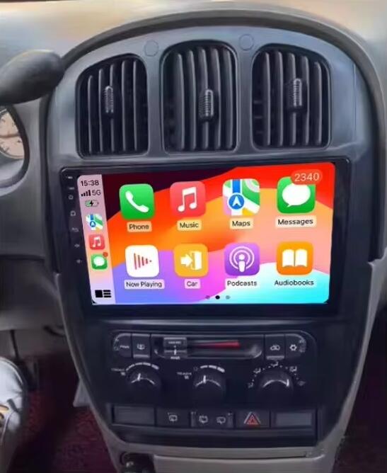 10.1" QLED 2K Touch Screen Radio Replacement Stereo Upgrade for 2001-2008 Dodge Grand Caravan Chrysler Grand Voyager Town & Country | CarPlay Android Head Unit