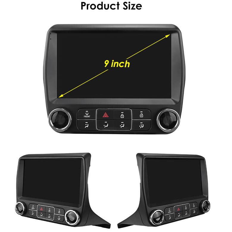 9" QLED 2K Touchscreen Radio Stereo Upgrade for 2010-2015 Chevy Chevrolet Camaro with Wireless Android Auto Head Unit