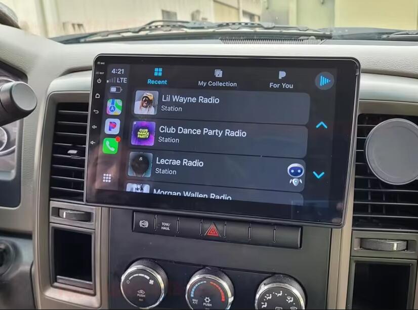 10.1-Inch QLED 2K Touch Screen Radio Replacement for 2008–2012 Dodge RAM 1500/2500/3500 – Wireless Apple CarPlay & Android Auto Head Unit Upgrade