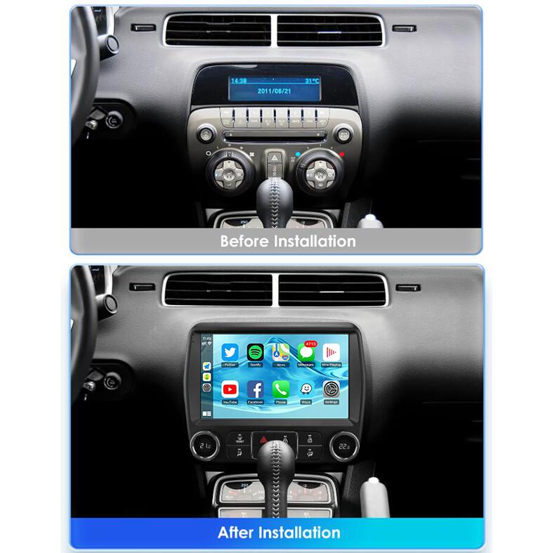 9" QLED 2K Touchscreen Radio Stereo Upgrade for 2010-2015 Chevy Chevrolet Camaro with Wireless Android Auto Head Unit