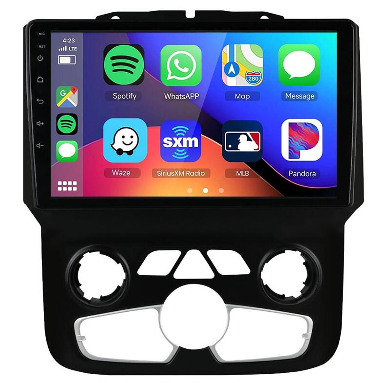9-Inch QLED Touch Screen Stereo Radio Replacement for 2013–2018 Dodge RAM 1500/2500/3500 Auto AC– Wireless Apple CarPlay & Android Auto Head Unit Upgrade
