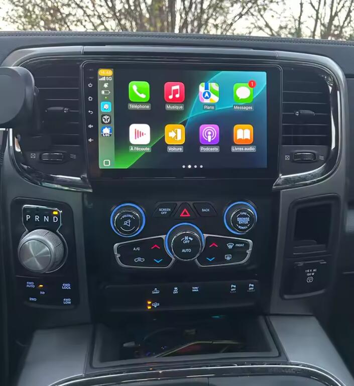 9-Inch QLED Touch Screen Stereo Radio Replacement for 2013–2018 Dodge RAM 1500/2500/3500 Auto AC– Wireless Apple CarPlay & Android Auto Head Unit Upgrade