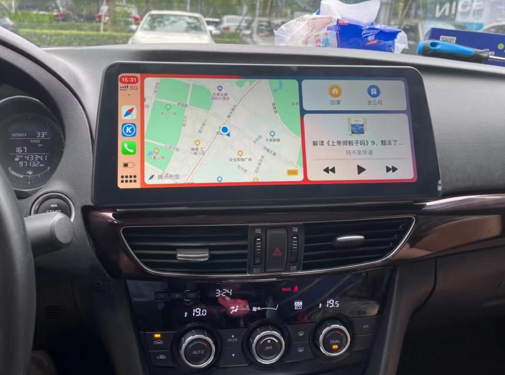 12.3" 2K QLED Android Head Unit for Mazda 6 2013-2016 Wireless CarPlay & Android Auto
