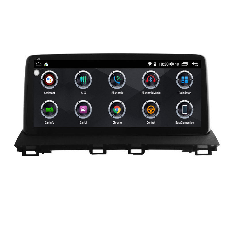 Aftermarket 10.25" QLED Touch Screen Radio Replacement Android Head Unit Upgrade for 2013 2014 2015 2016 2017 2018 Mazda 3
