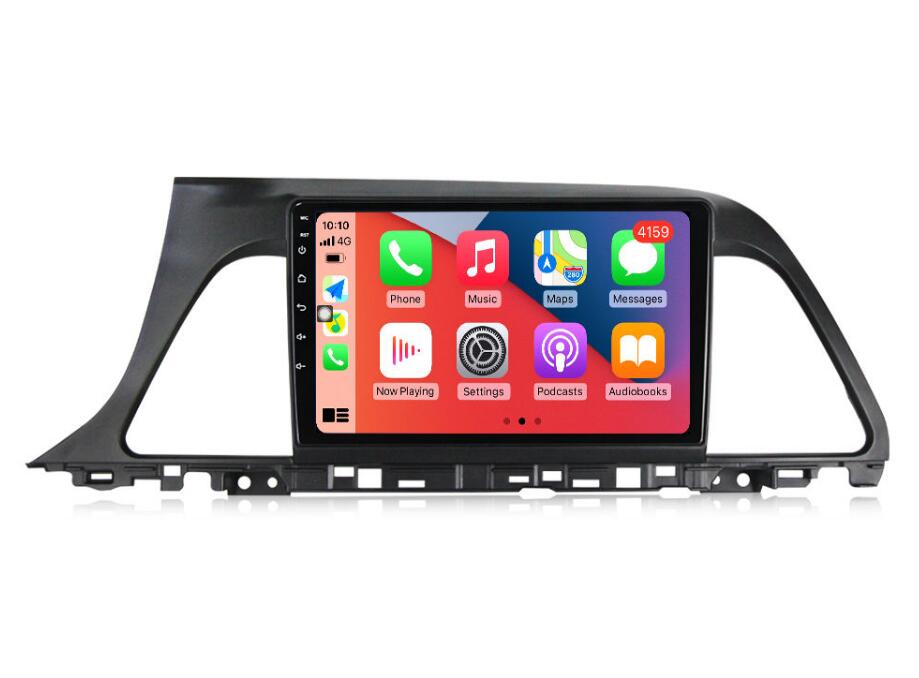 Hyundai Sonata 2015 2016 2017 Android Auto Wireless Apple CarPlay Radio Replacement Stereo Head Unit Uprgade 10.1" QLED Touch Screen Player
