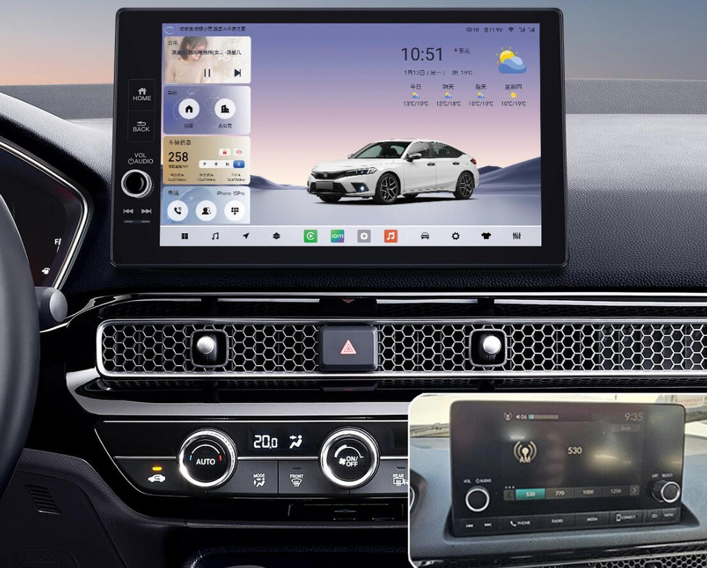 11.6" 2K Honda Civic 11th Gen Radio (2022–2026) – CarPlay & Android Auto