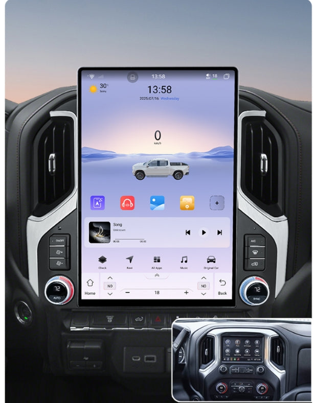 15.6" Tesla-Style Radio for 2019-2023 Silverado & Sierra – CarPlay, Android Auto