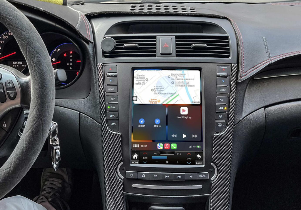 Tesla Style 10.4" Vertical Screen Android Head Unit for Acura TL 2004-2008 - QLED Touchscreen Car Stereo Radio with Wireless CarPlay & Android Auto