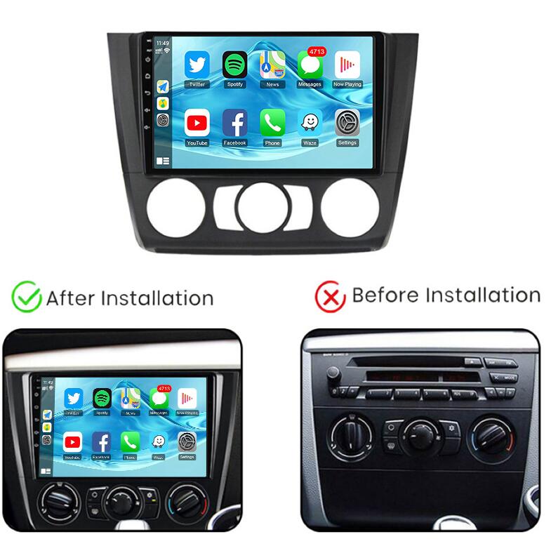 BMW 1 Series E81 E82 E87 E88 2004-2012 Android Head Unit Upgrade | 9" 2K QLED Wireless CarPlay Stereo