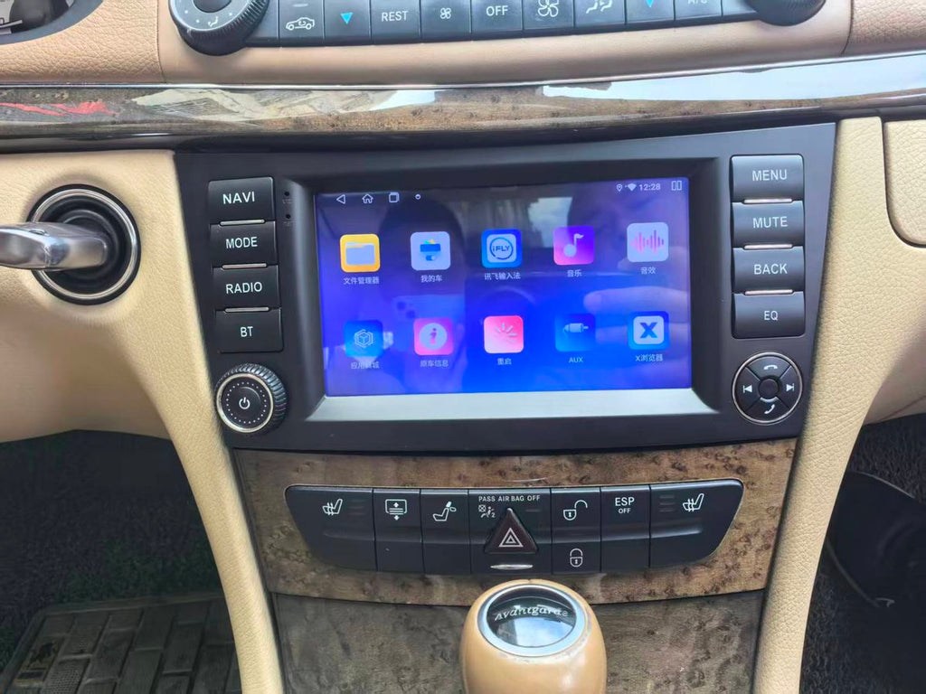 New Aftermarket Android Auto Head Unit Upgrade Car Radio Replacement for 2002-2009 Mercedes-Benz E-Class W211 E200 E220 E300 E350 E240 E270 E280 W219