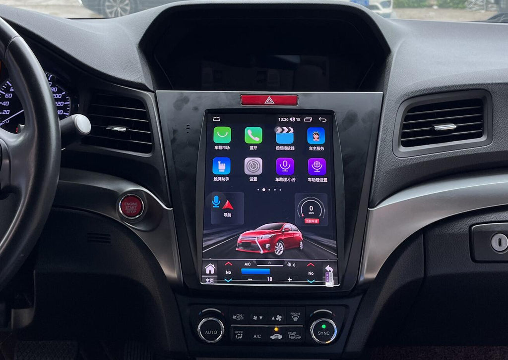 Tesla Style 10.4" Vertical Screen Android Head Unit for Acura ILX 2012-2018 - QLED Touchscreen Car Stereo with Wireless CarPlay & Android Auto