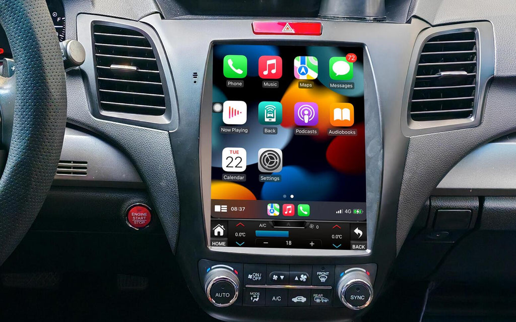Tesla Style 10.4" Vertical Screen Android Head Unit for Acura RDX 2013-2018 - QLED Touchscreen Car Stereo Radio with Wireless CarPlay & Android Auto
