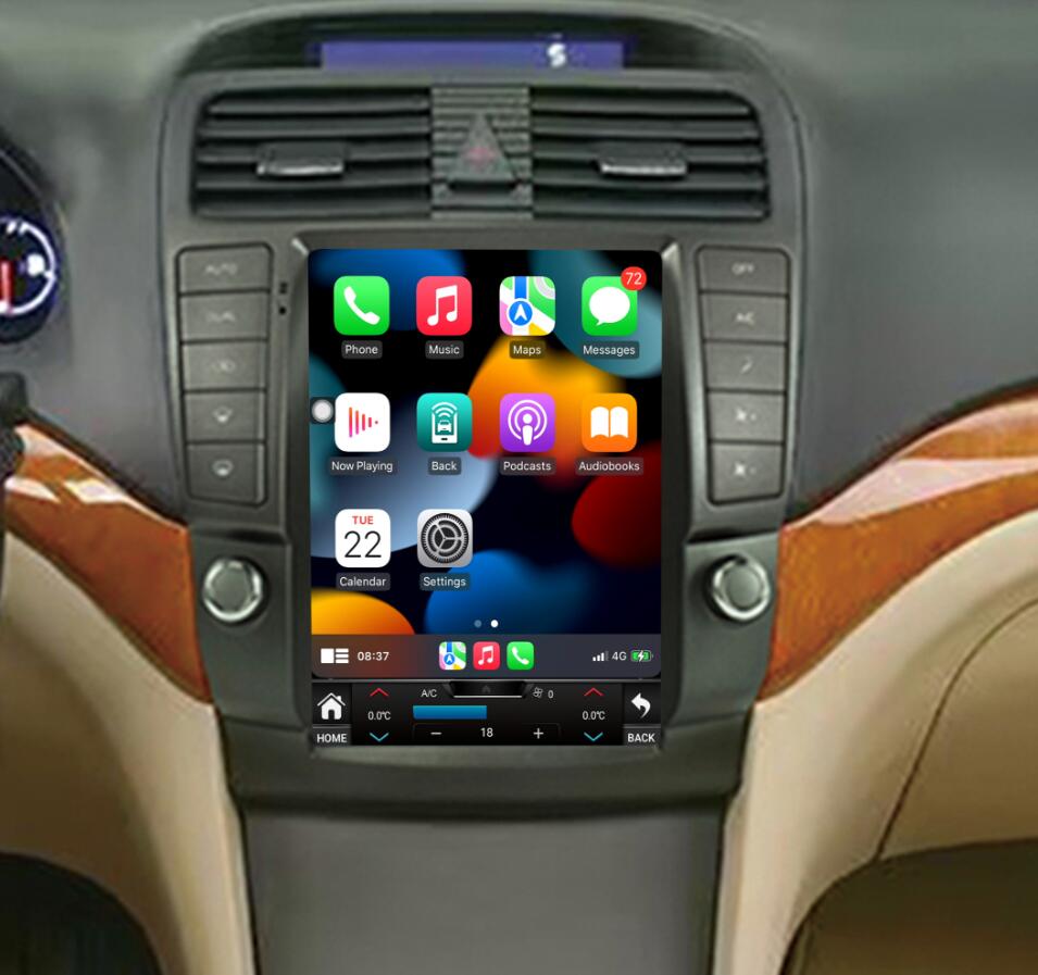 Tesla Style 10.4" Android Car Radio Stereo for Acura TSX 2003-2008 | Wireless CarPlay & Android Auto | 10.4 Inch Touchscreen Head Unit