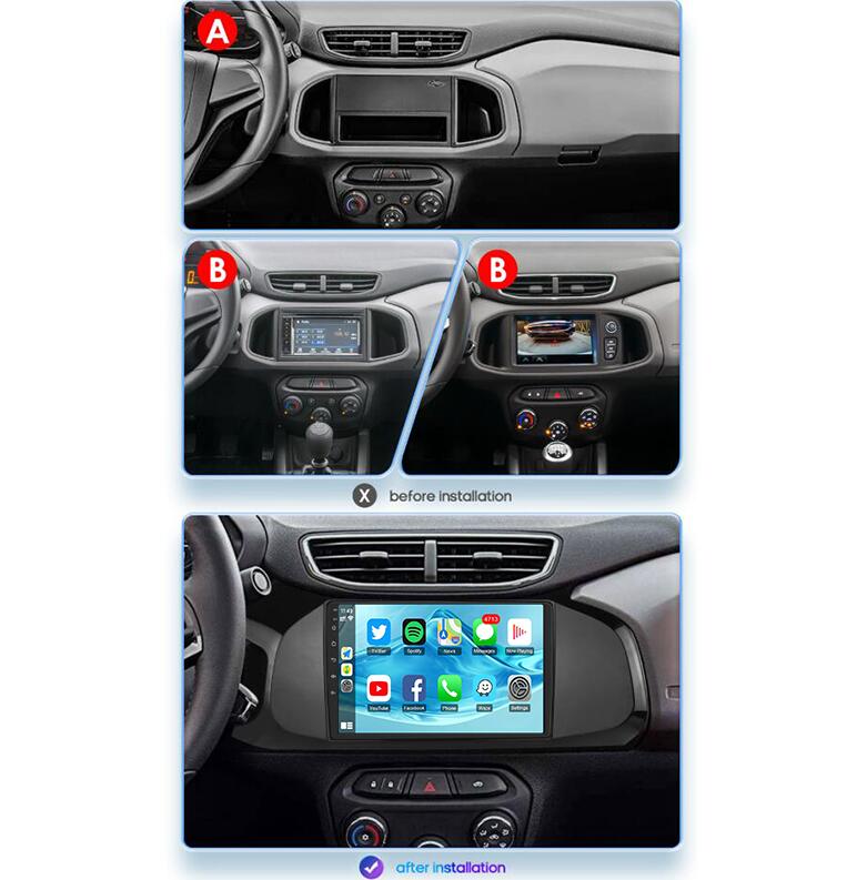 9-Inch CarPlay Android Auto Radio for Chevy Onix 2012-2019 | Touch Screen Stereo Upgrade