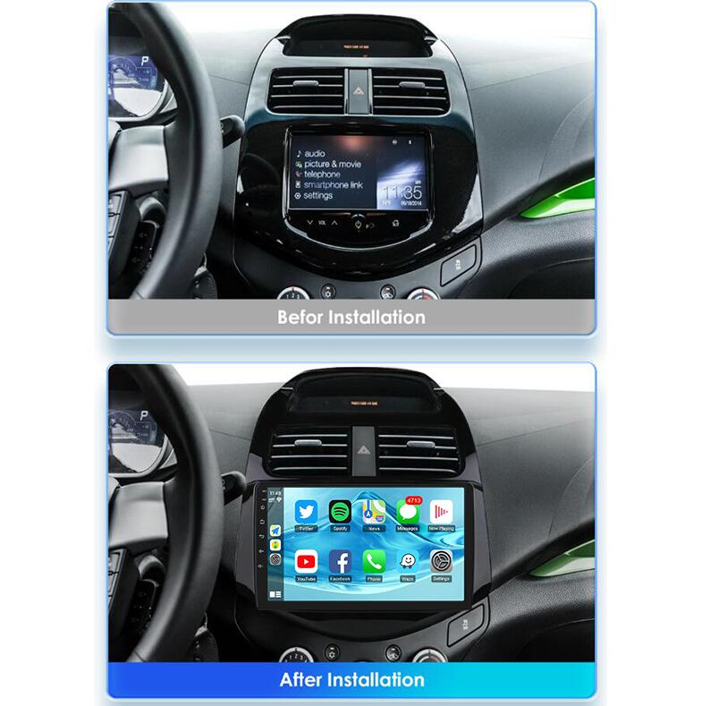 9" 2K CarPlay Android Auto Radio for Chevy Spark Beat Matiz Creative 2009-2015