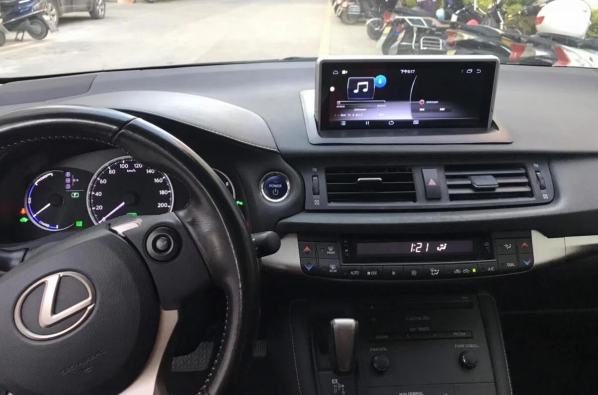 10.25" Touch Screen Radio Replacement for 2010-2022 Lexus CT 200h CT200h Wireless Apple CarPlay Android Auto Head Unit Stereo Upgrade GPS Navigaiton System
