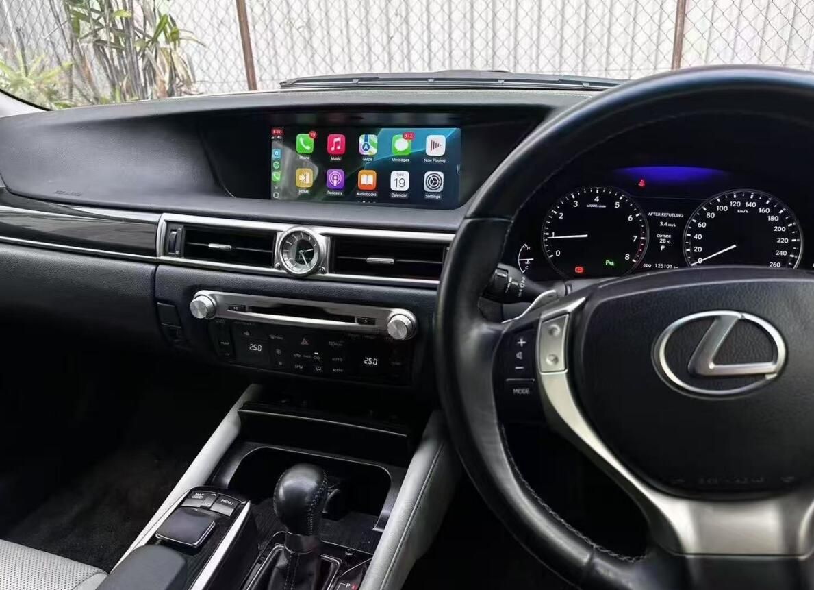 2012-2021 Lexus GS GS250 GS300 GS350 GS450h F Sport 12.3" QLED Touch Screen Radio Replacement Android Head Unit Stereo Upgrade Wireless Apple CarPlay Android Auto