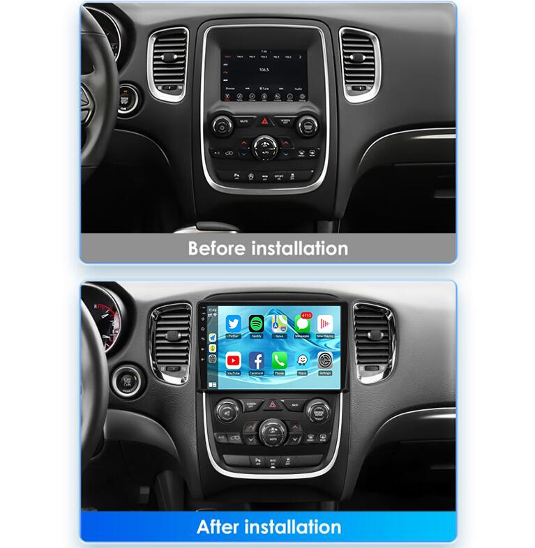 Dodge Durango 2014-2020 9-Inch 2K OEM-Style Radio Replacement Screen Upgrade – Wireless CarPlay & Android Auto Head Unit