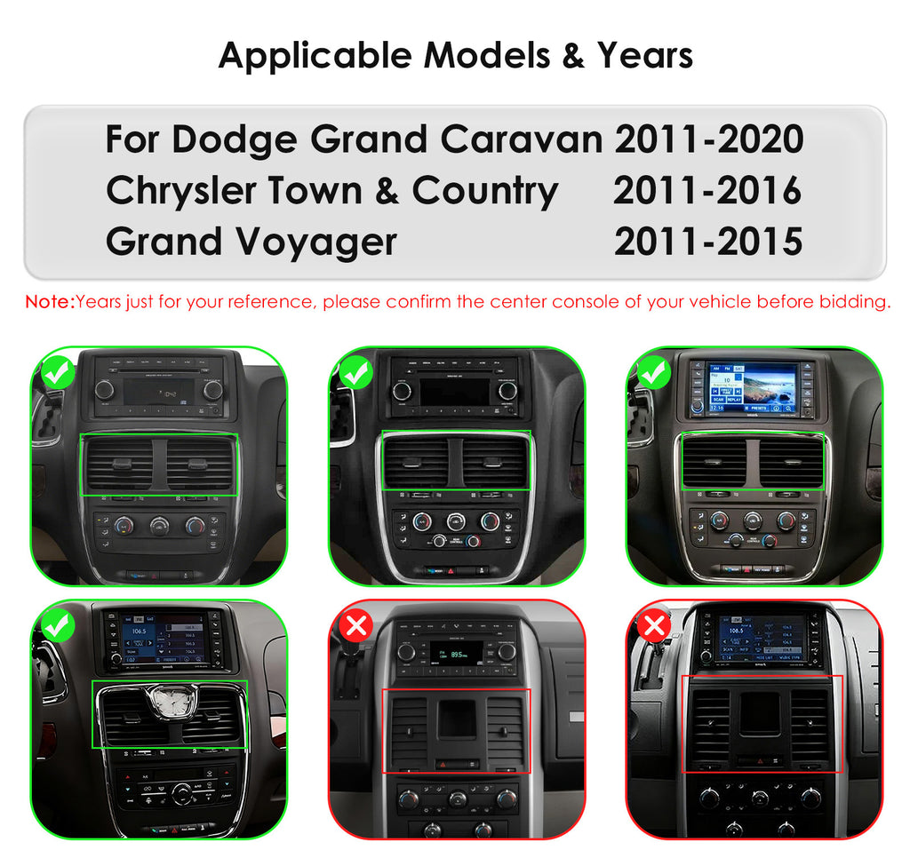 2008-2020 Dodge Grand Caravan & 2011-2016 Chrysler Grand Voyager / Town & Country 9" QLED 2K Touch Screen Radio Replacement Stereo Upgrade – CarPlay Android Head Unit