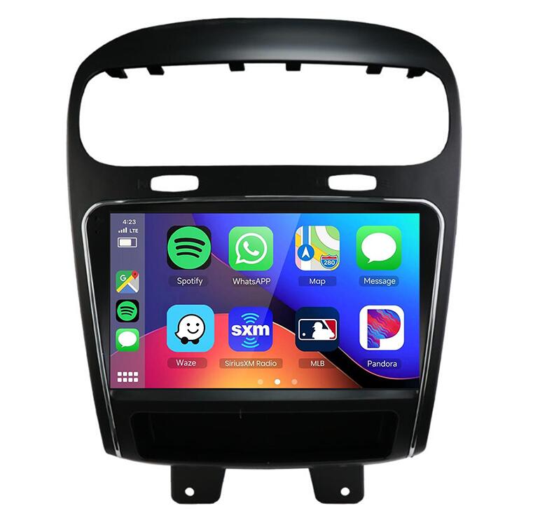 9" QLED 2K Touch Screen Android CarPlay Head Unit Radio Upgrade for 2011-2020 Dodge Journey, Fiat Freemont & Lancia Freemont – Plug-and-Play OEM Replacement