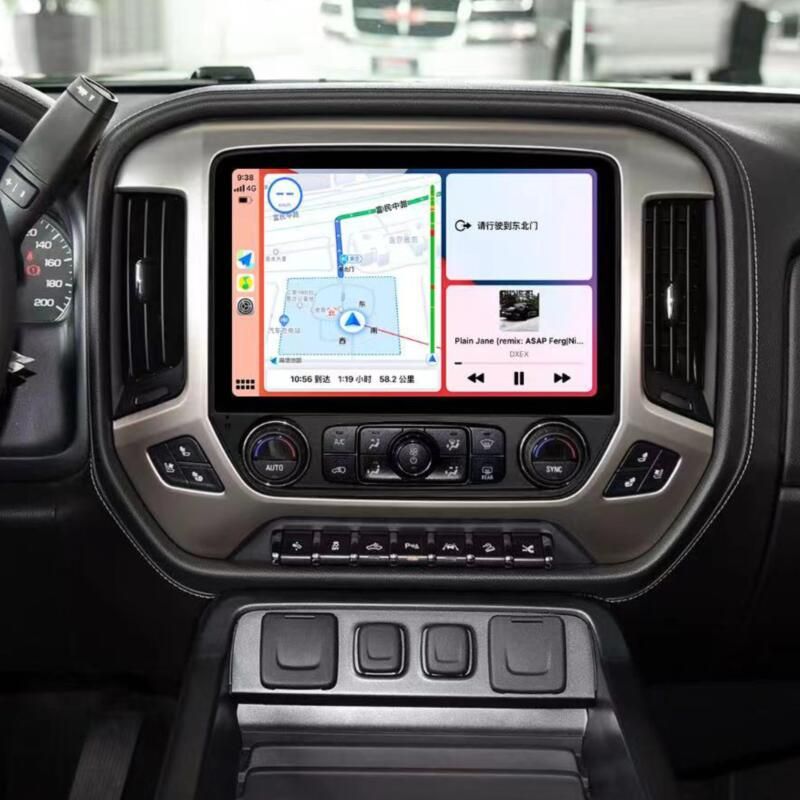 12.5" 2K QLED Touchscreen Radio Replacement for 4th Gen Chevy Silverado & GMC Sierra 1500/2500HD/3500HD – CarPlay & Android Auto