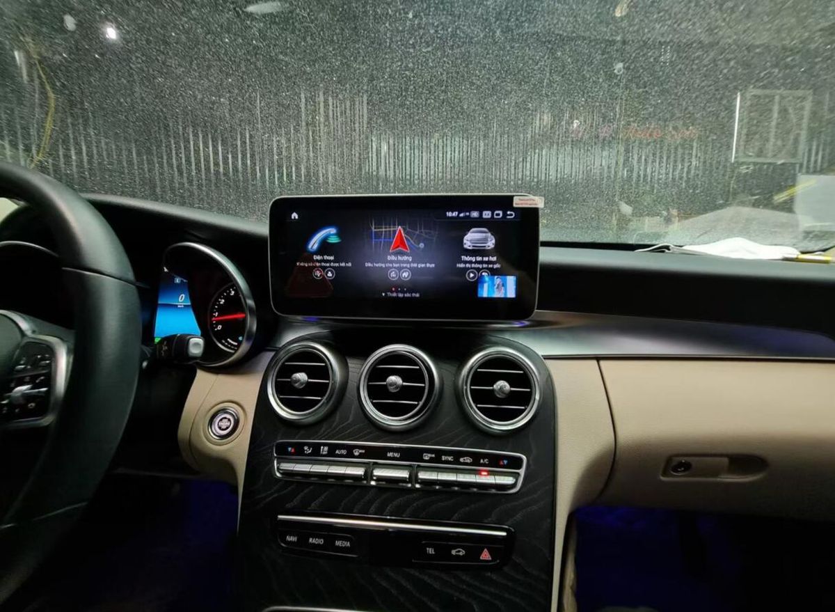 12.3" / 10.25" Android Auto Screen Head Unit Upgrade for Mercedes C‑Class W204 W205, GLC X253, V‑Class W446 V220 (2007–2021) With Wireless Apple CarPlay Android Auto