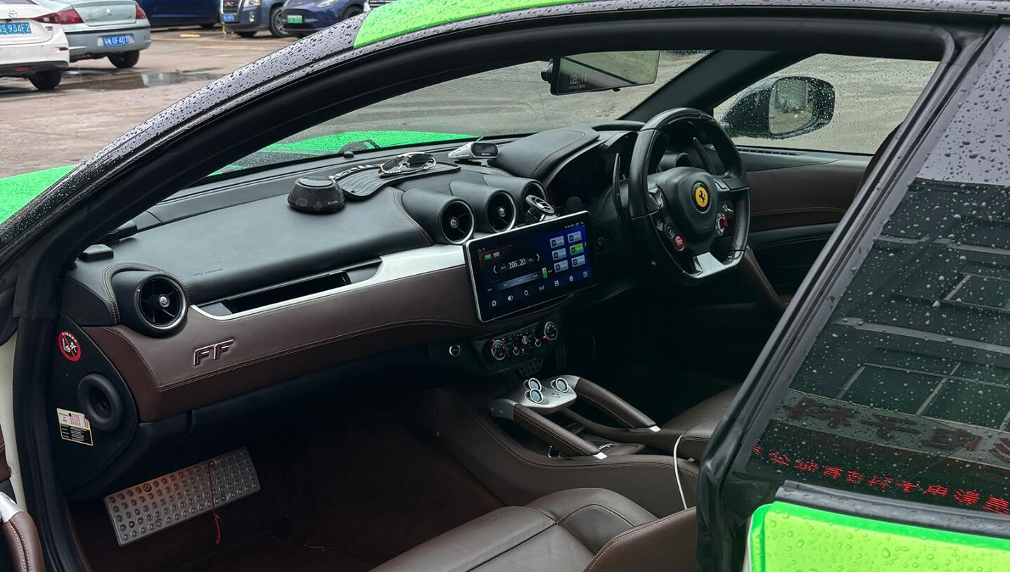 2011-2016 Ferrari FF Stereo Car Radio Replacement 12.3" QLED Touch Screen Android Head Unit with Wireless Apple CarPlay Android Auto