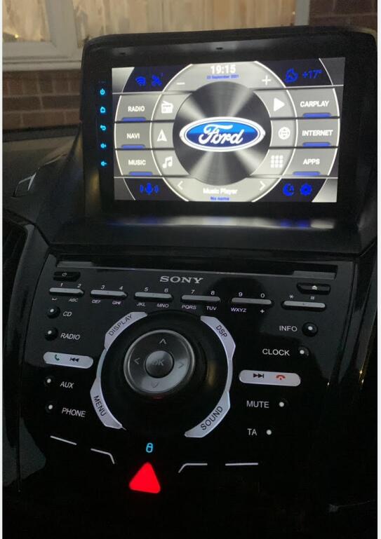 2011-2018 Ford Kuga C-Max Escape Aftermarket Android Head Unit Stereo Upgrade 9" 2K Touch Screen Radio Replacement with Wireless Apple CarPplay Android Auto