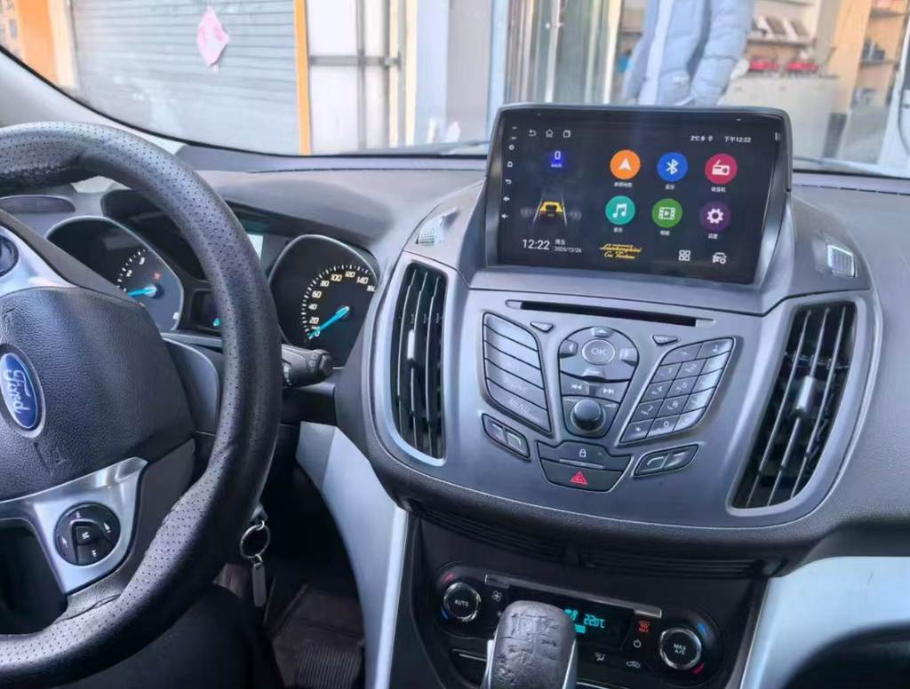 2011-2018 Ford Kuga C-Max Escape Aftermarket Android Head Unit Stereo Upgrade 9" 2K Touch Screen Radio Replacement with Wireless Apple CarPplay Android Auto