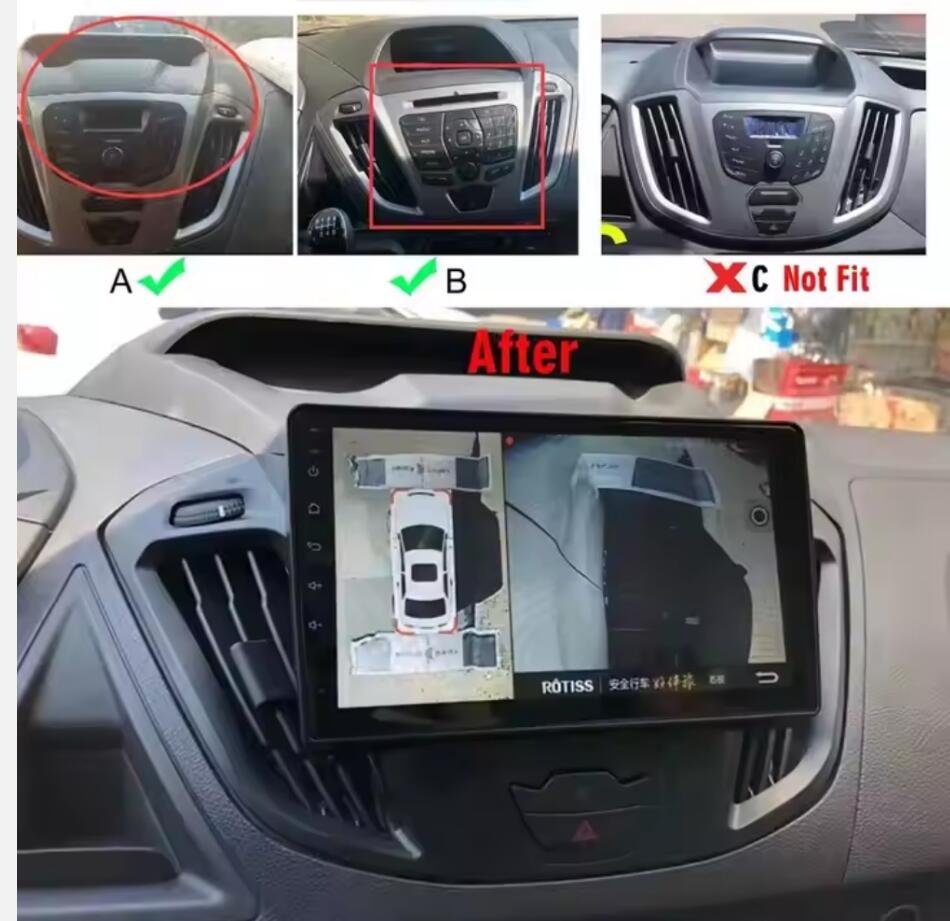 2013-2019 Ford Tourneo Custom & Transit 9 Inch QLED Android Touch Screen Radio with Wireless CarPlay