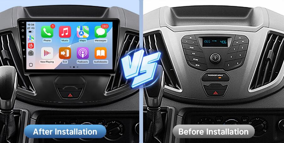 2013-2019 Ford Transit Tourneo Custom 9" 2K QLED Android Head Unit Wireless CarPlay Stereo Upgrade