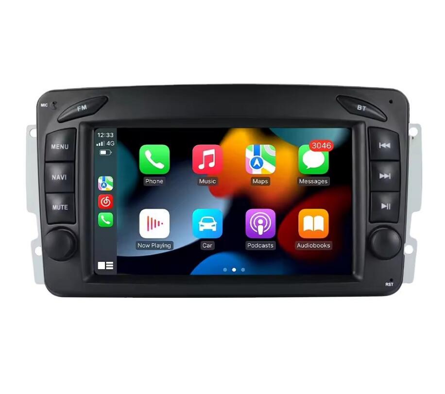 7" OEM Style Touch Screen Android Car Stereo Head Unit with Wireless Apple CarPlay & Android Auto for Mercedes-Benz W203 W209 W210 W163 W170 W168 W463 G500 G55 G63 Vito Viano Vaneo