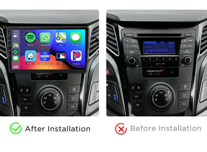 Hyundai i40 2011-2019 9 Inch QLED Touch Screen Wireless CarPlay Android Auto Head Unit