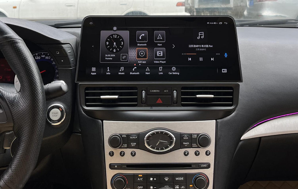 2004-2013 Infiniti G25 G35 G37 Android Head Unit 12.3" 2K Touchscreen Car Stereo with Wireless Apple CarPlay & Android Auto for Nissan Skyline