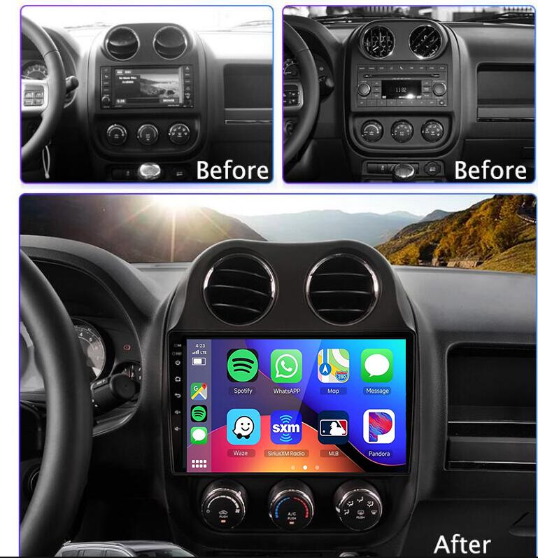 Jeep Patriot Compass 2007-2023 10.1" 2K QLED Touch Screen Wireless CarPlay Android Auto Head Unit
