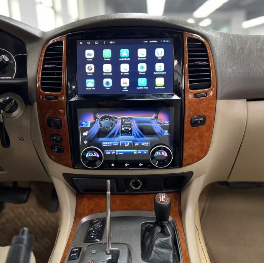 2003-2007 Toyota Land Cruiser LC100 & Lexus LX470 Dual Screen Android Head Unit - 20" Touchscreen with Digital AC Climate Control