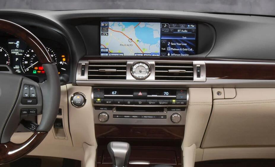 2013-2017 Lexus LS460 LS600H LS 460 LS 600h 12.3" QLED Touch Screen Radio Replacement Head Unit Upgrade with Wireless Apple CarPlay Android Auto