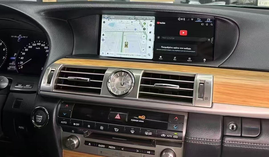 2013-2017 Lexus LS460 LS600H LS 460 LS 600h 12.3" QLED Touch Screen Radio Replacement Head Unit Upgrade with Wireless Apple CarPlay Android Auto