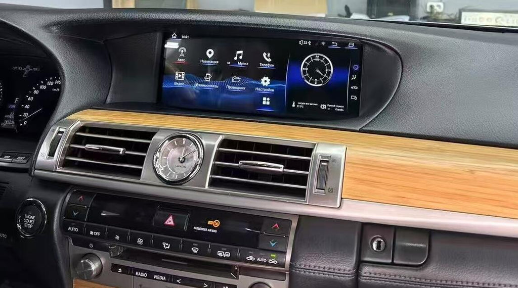 2013-2017 Lexus LS460 LS600H LS 460 LS 600h 12.3" QLED Touch Screen Radio Replacement Head Unit Upgrade with Wireless Apple CarPlay Android Auto