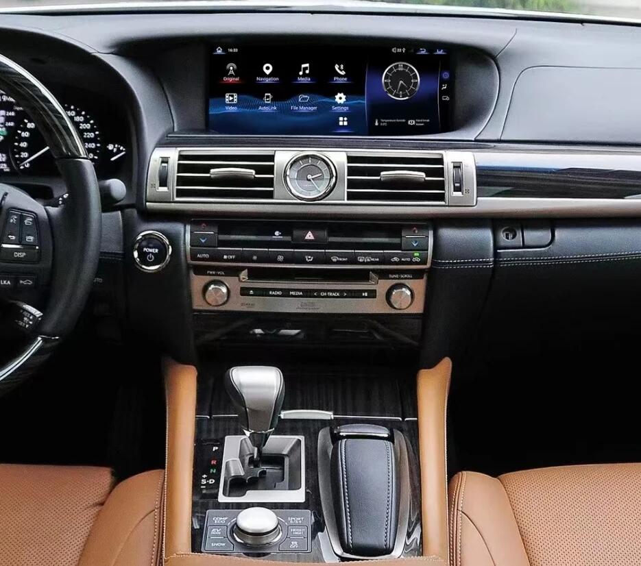 2013-2017 Lexus LS460 LS600H LS 460 LS 600h 12.3" QLED Touch Screen Radio Replacement Head Unit Upgrade with Wireless Apple CarPlay Android Auto