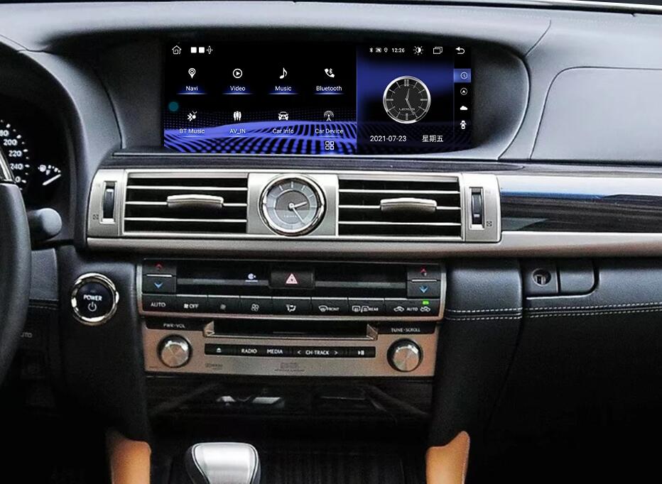 2013-2017 Lexus LS460 LS600H LS 460 LS 600h 12.3" QLED Touch Screen Radio Replacement Head Unit Upgrade with Wireless Apple CarPlay Android Auto