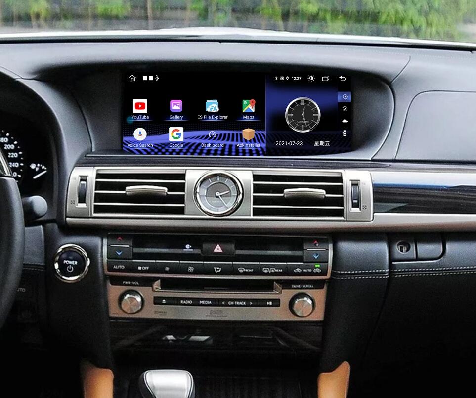 2013-2017 Lexus LS460 LS600H LS 460 LS 600h 12.3" QLED Touch Screen Radio Replacement Head Unit Upgrade with Wireless Apple CarPlay Android Auto