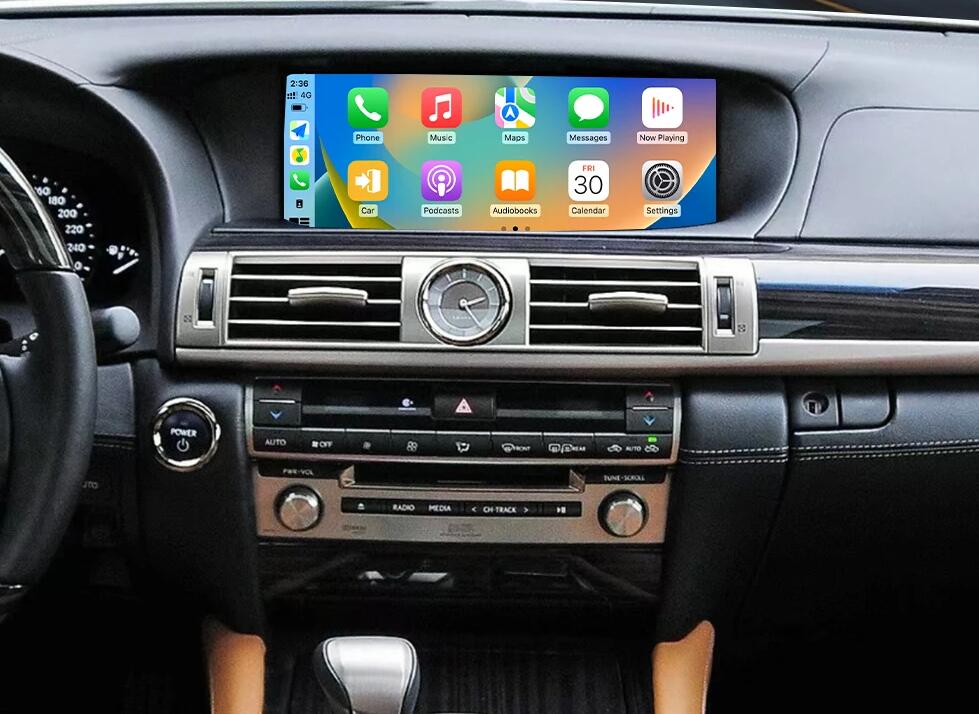 2013-2017 Lexus LS460 LS600H LS 460 LS 600h 12.3" QLED Touch Screen Radio Replacement Head Unit Upgrade with Wireless Apple CarPlay Android Auto