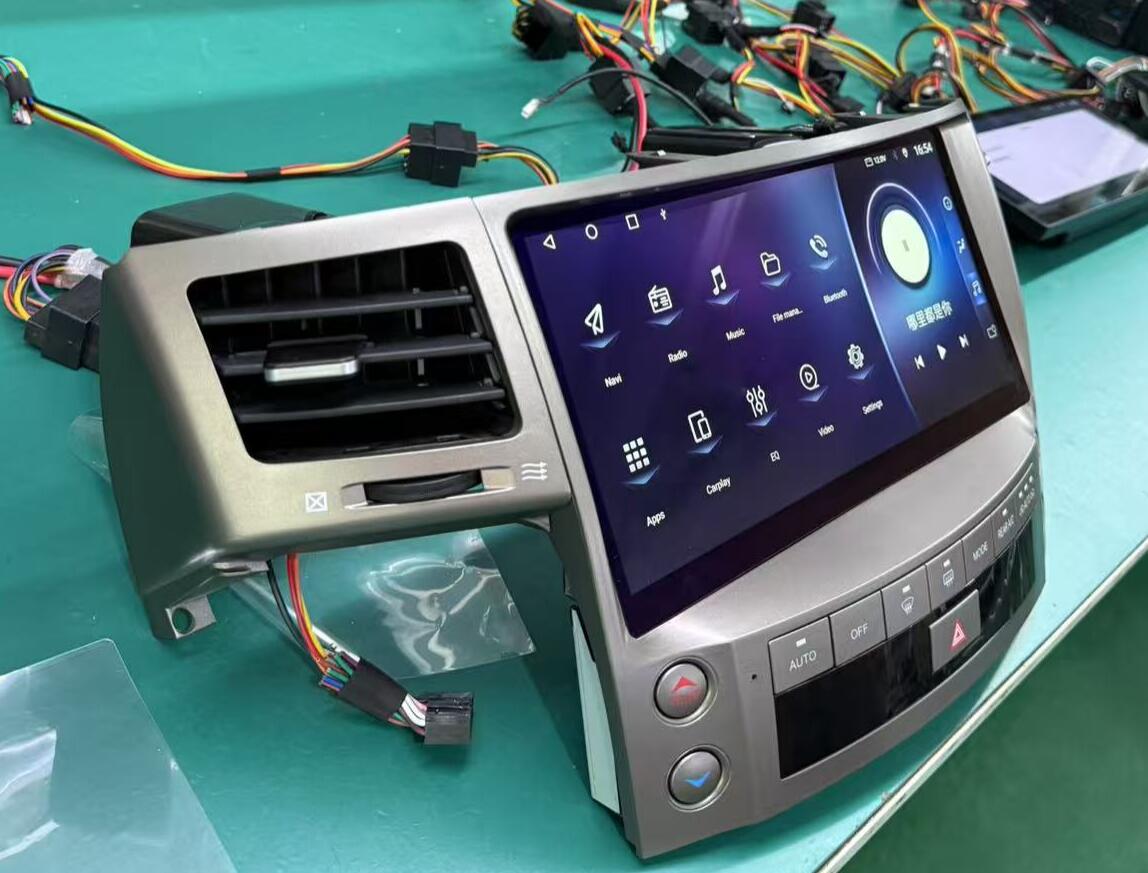 Aftermaret 12.6" QLED Touch Screen Radio Replacement Android Head Unit for 2008-2021 Lexus LX 570 LX570 Wireless Apple CarPlay Android Auto