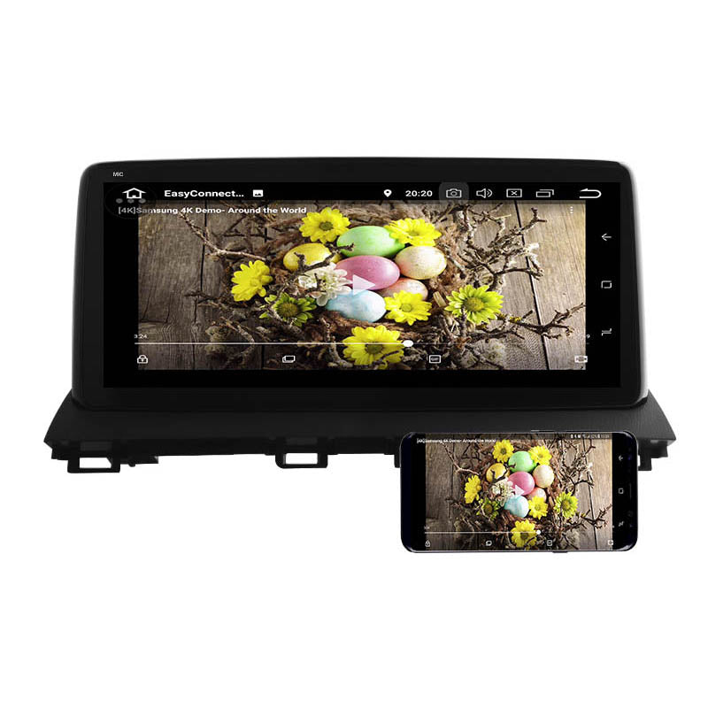 Aftermarket 10.25" QLED Touch Screen Radio Replacement Android Head Unit Upgrade for 2013 2014 2015 2016 2017 2018 Mazda 3