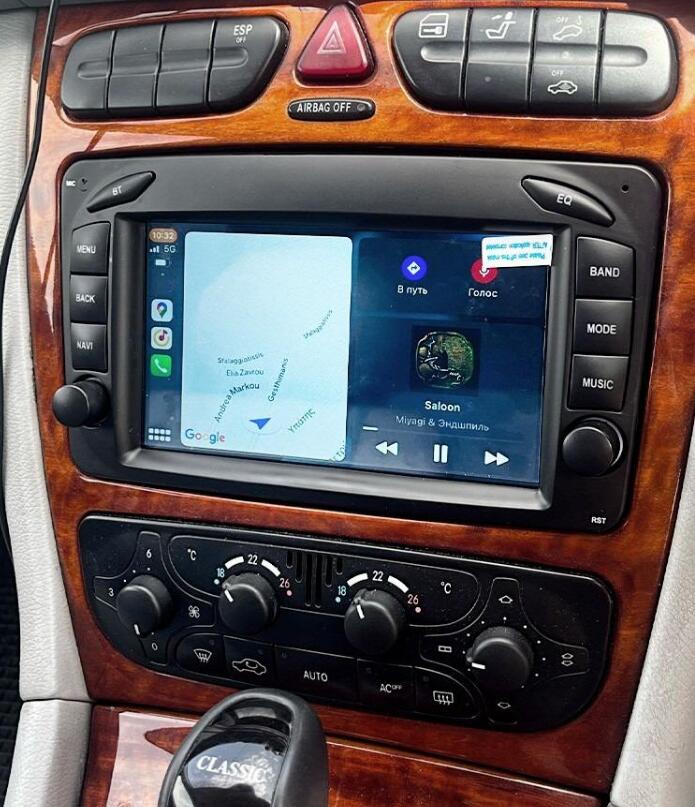 7" OEM Style Touch Screen Android Car Stereo Head Unit with Wireless Apple CarPlay & Android Auto for Mercedes-Benz W203 W209 W210 W163 W170 W168 W463 G500 G55 G63 Vito Viano Vaneo