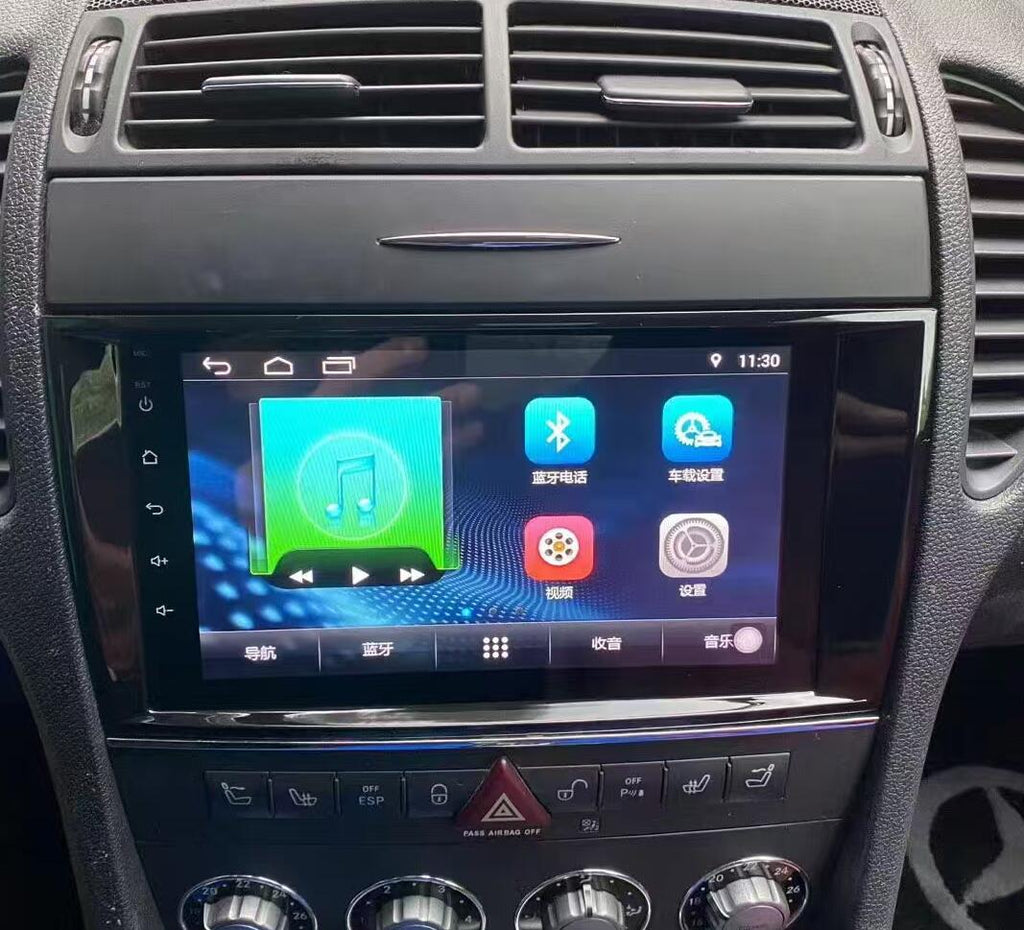 Mercedes-Benz SLK-Class R171 8-Inch QLED Touch Screen Radio Replacement (2004–2012) – Android Auto & Apple CarPlay Head Unit for SLK200, SLK280, SLK300, SLK350 & SLK55 AMG