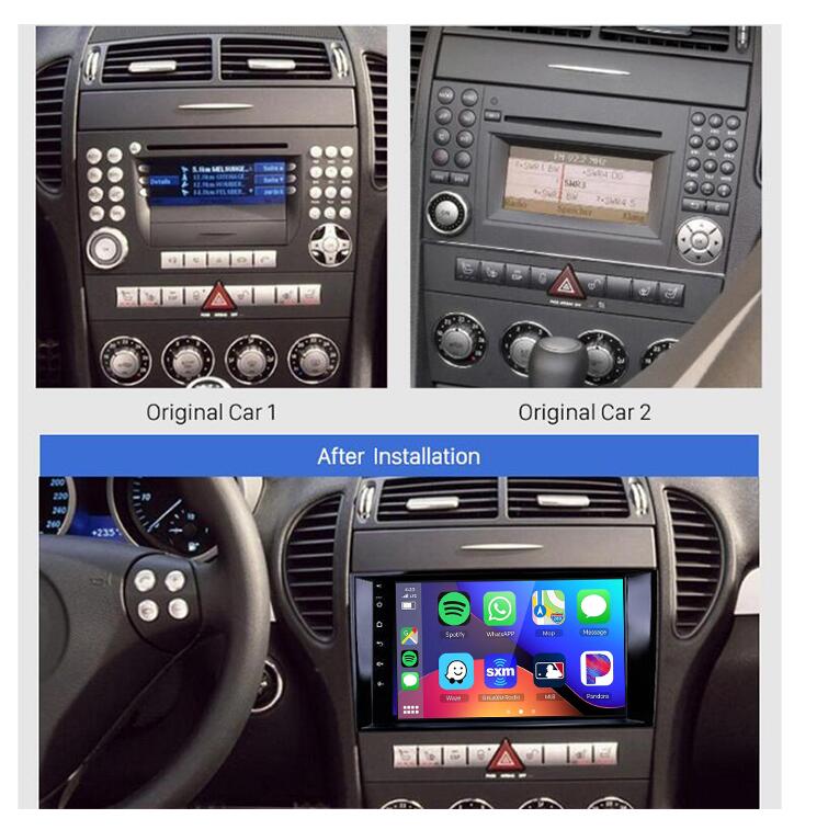 Mercedes-Benz SLK-Class R171 8-Inch QLED Touch Screen Radio Replacement (2004–2012) – Android Auto & Apple CarPlay Head Unit for SLK200, SLK280, SLK300, SLK350 & SLK55 AMG
