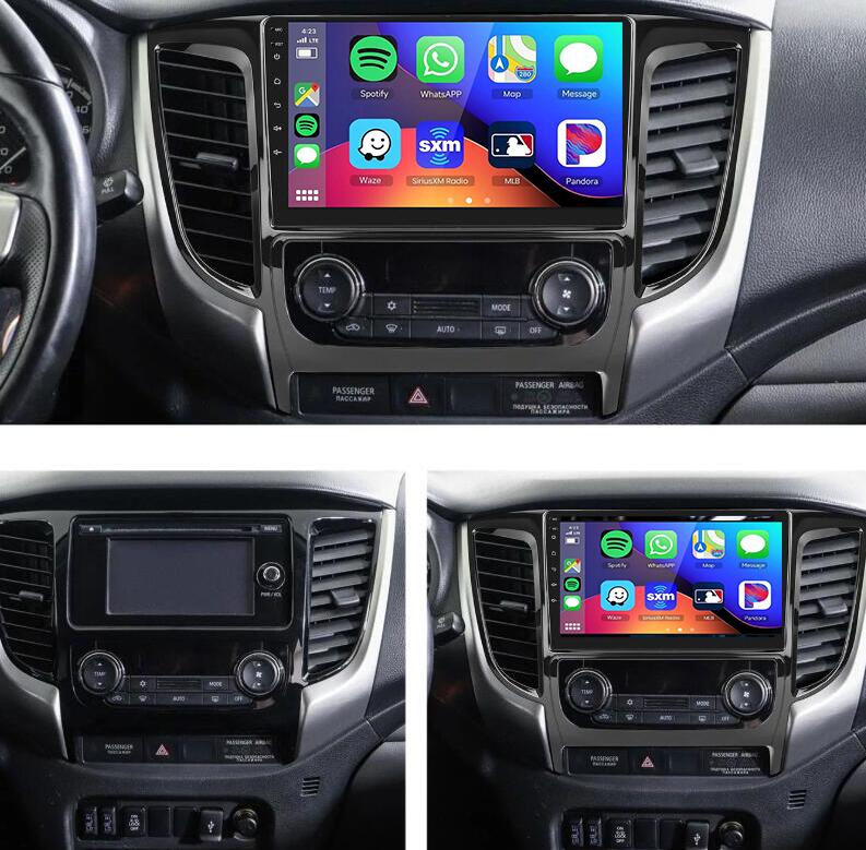 9-Inch 2K Touch Screen Radio Replacement for Mitsubishi Pajero Sport 3, L200 5 & Triton 3 (2015–2022) – CarPlay & Android Auto Stereo Upgrade